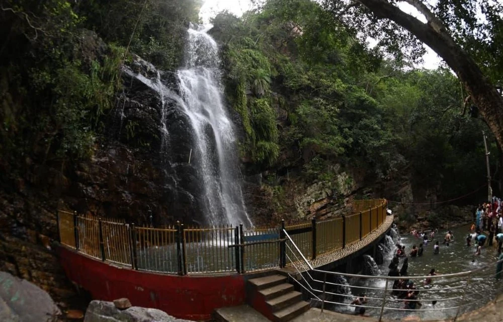 Bhairavakona Waterfalls in  Chirala, Vodarevu Beach Pictures